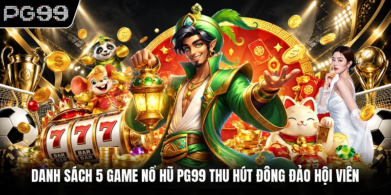 Nổ hũ PG99 2 Danh sách 5 game nổ hũ PG99 thu hút đông đảo hội viên